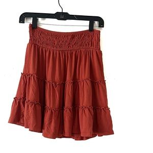 ASOS Tiered Burnt Orange Skirt